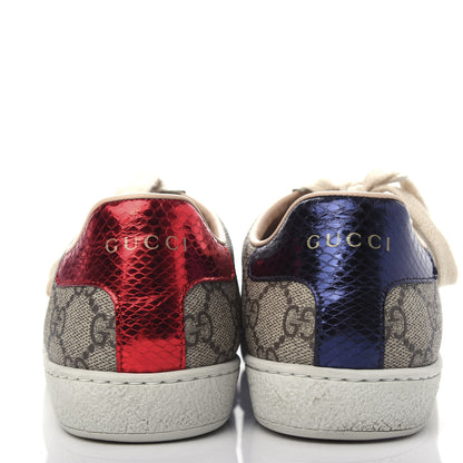 Gucci GG Supreme Monogram Womens Ace Low-Top Sneaker 37 Beige 7 of 11