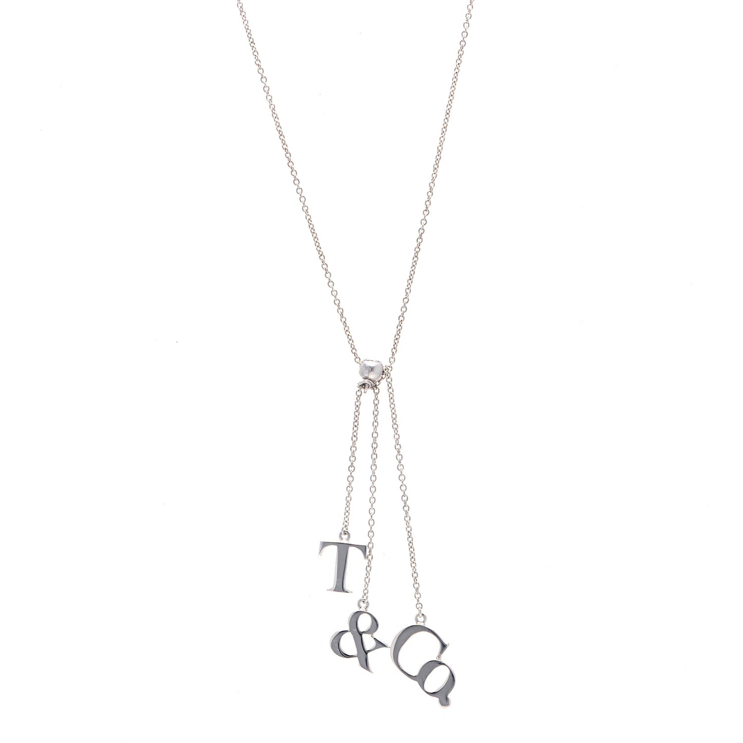 Sterling Silver Letters Lariat Necklace
