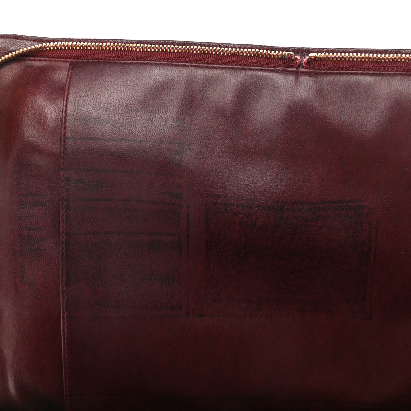 Lambskin Quilted Briefcase Laptop Bag Burgundy