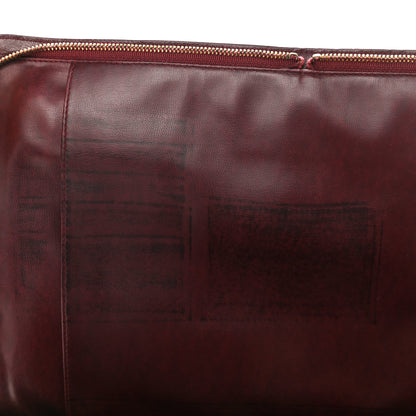 Chanel Lambskin Quilted Briefcase Laptop Bag Burgundy 13 of 15