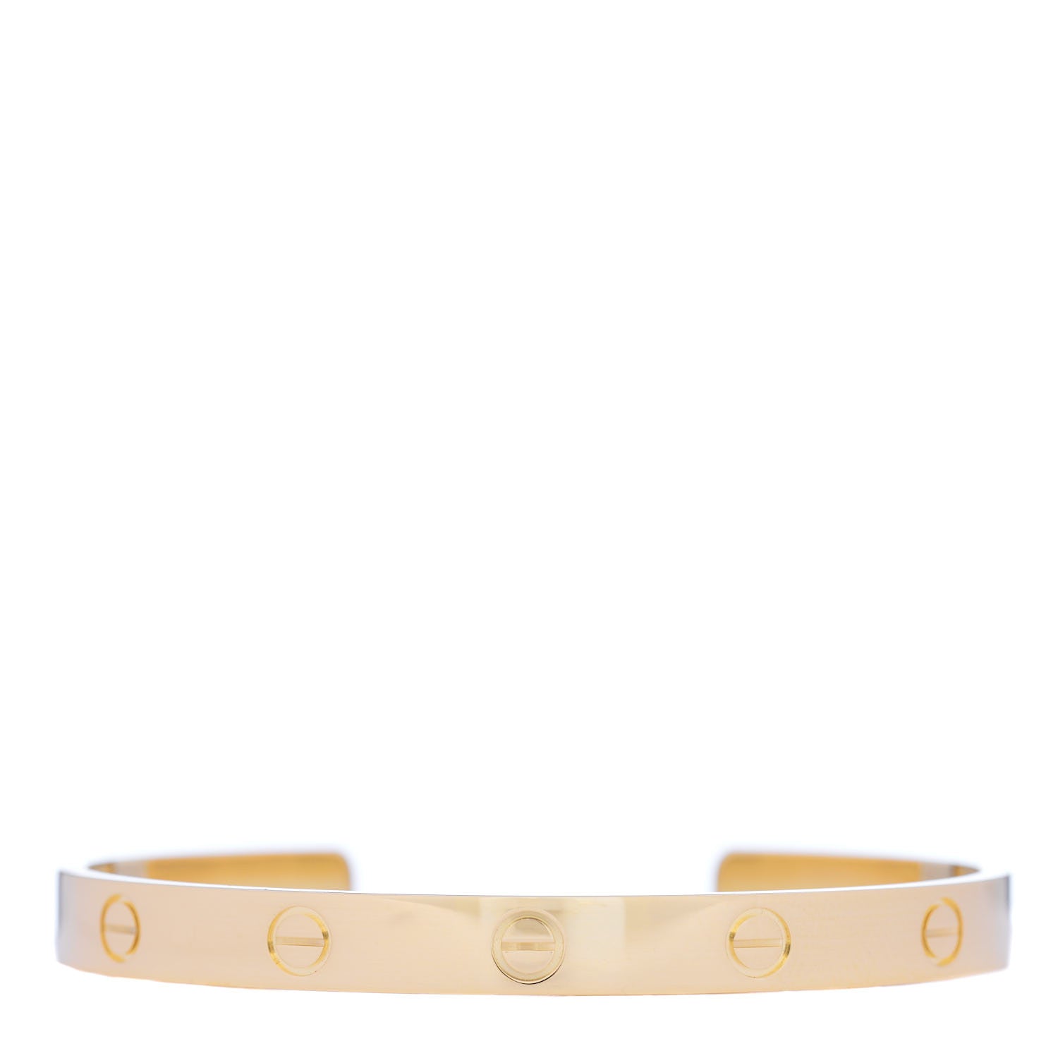 Cartier 18K Yellow Gold LOVE Cuff Bracelet 18 1 of 4