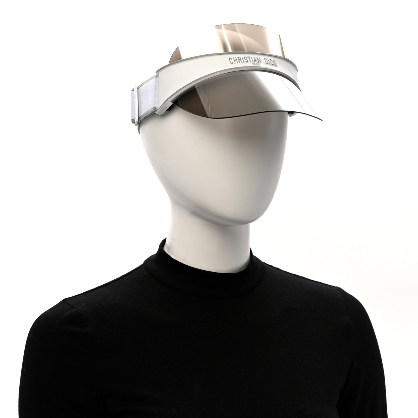 Mirrored DiorClub1 Sun Visor White