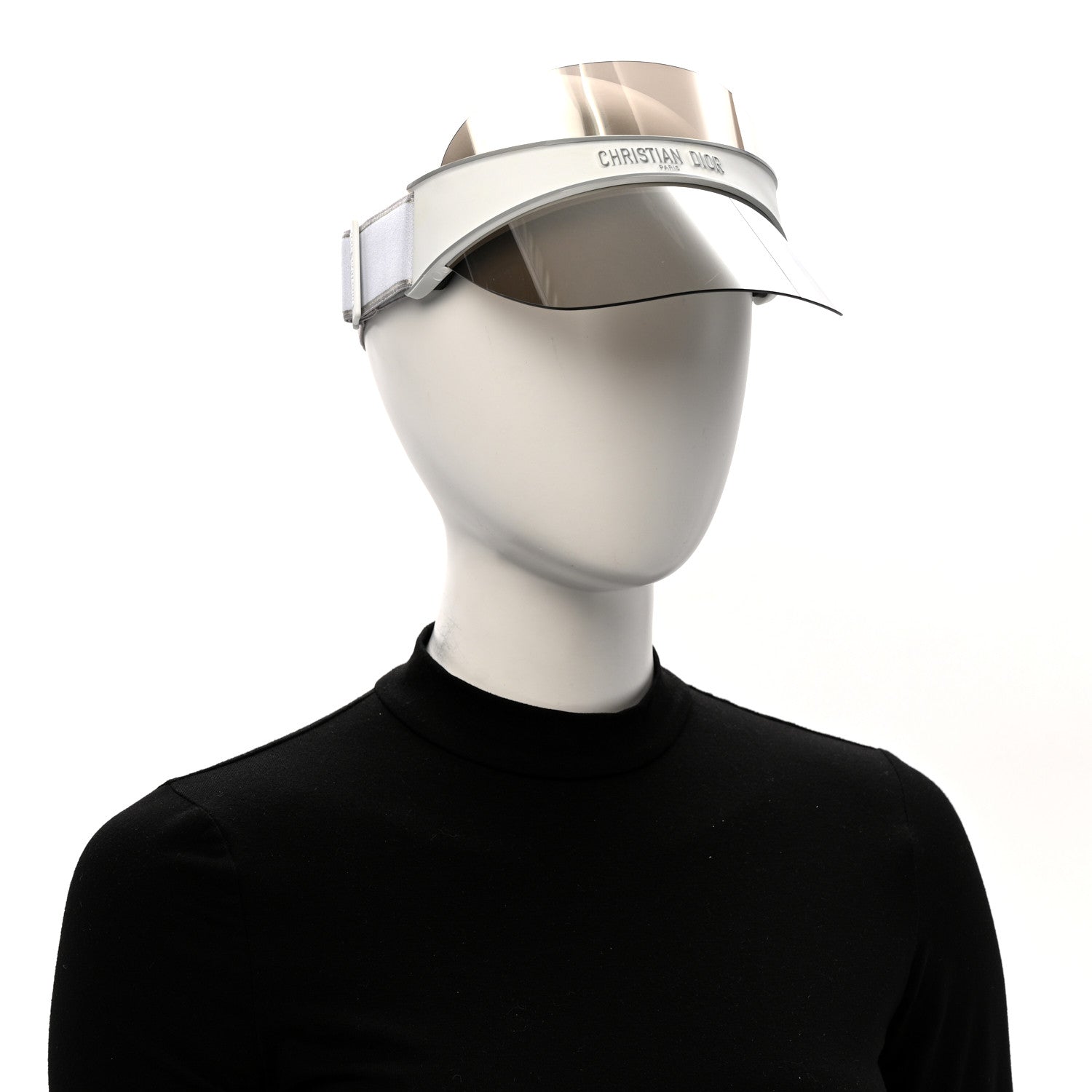 Christian Dior Mirrored DiorClub1 Sun Visor White 2 of 9