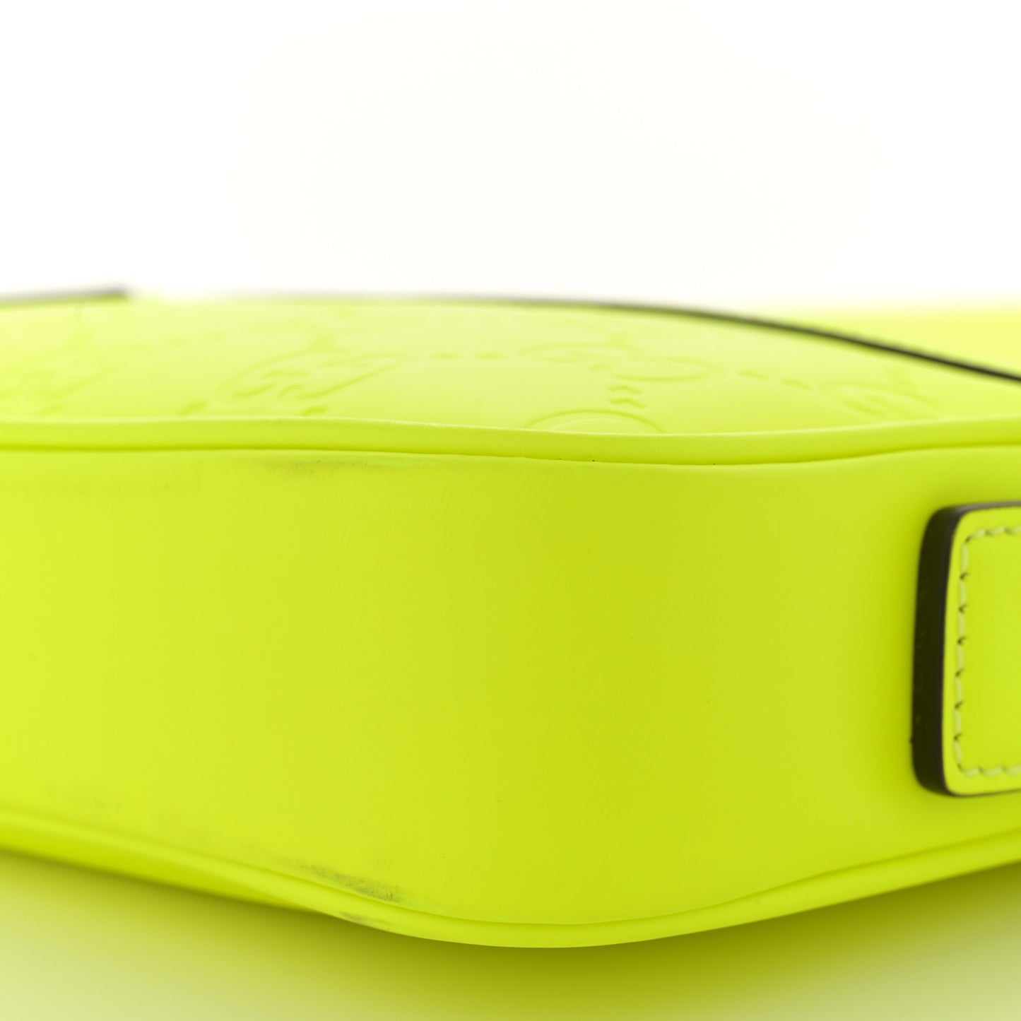 Rubber Effect Monogram GG Crossbody Bag Fluorescent Yellow