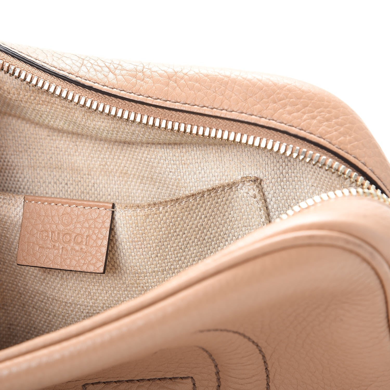 Gucci Pebbled Calfskin Small Soho Disco Bag Camelia 11 of 20