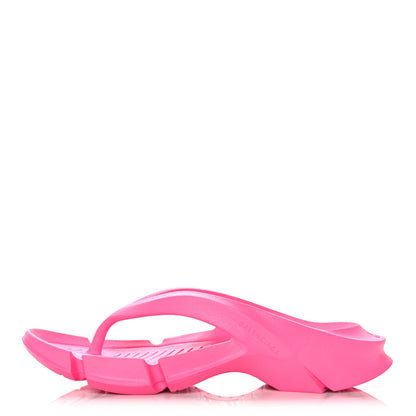 Balenciaga Rubber Womens Mold Thong Sandals 37 Fluo Pink 1 of 8