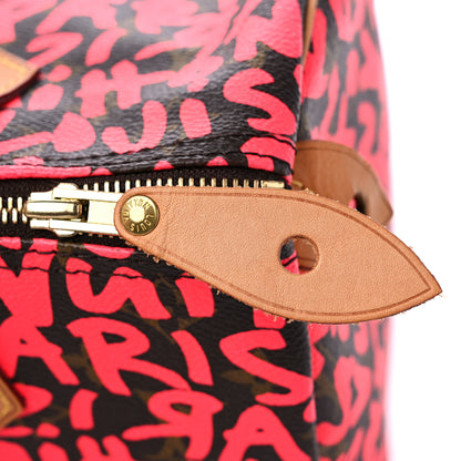 Louis Vuitton Monogram Graffiti Speedy 30 Fuchsia 10 of 13