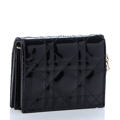 Christian Dior Patent Cannage Lady Dior Card Holder Black 3 of 10