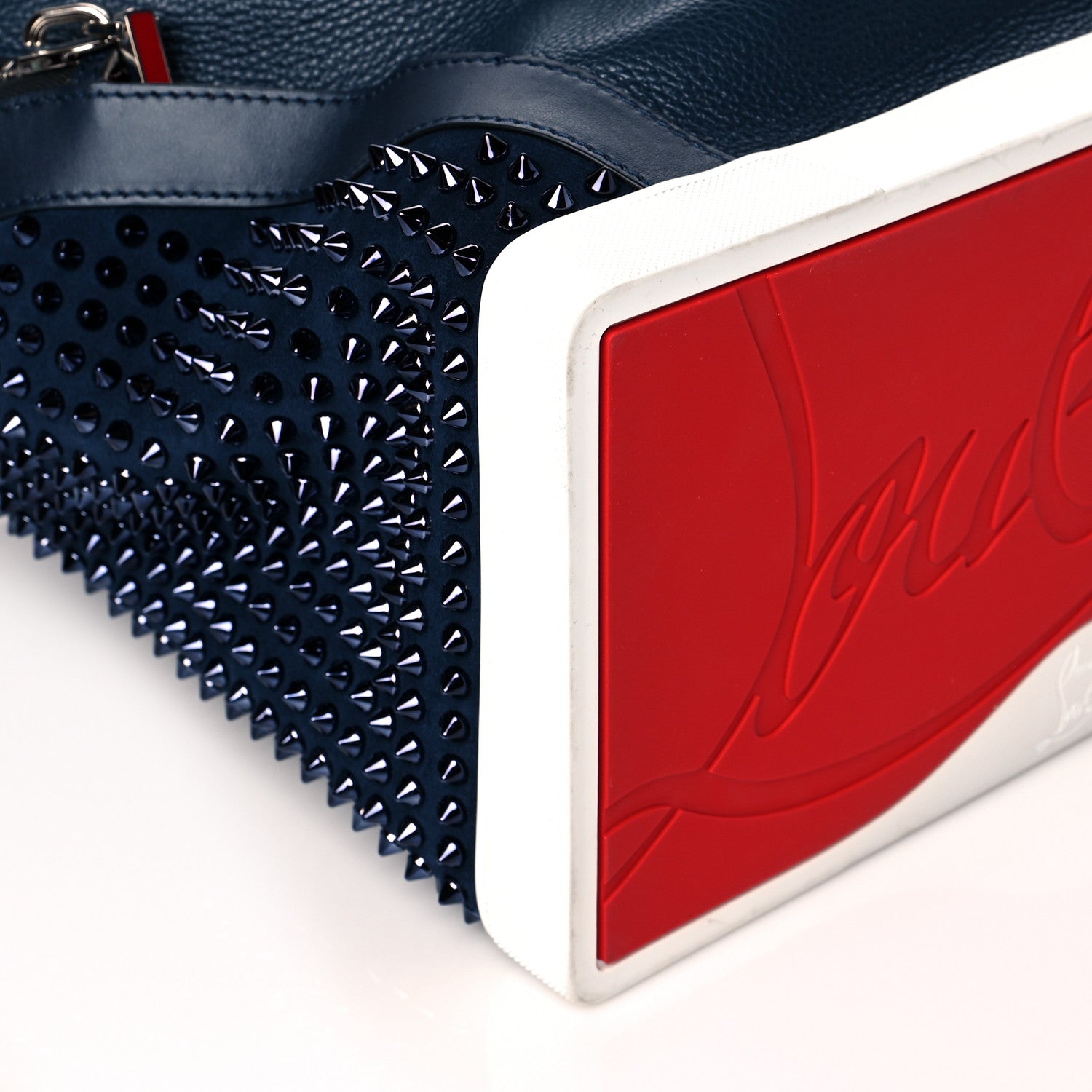 Christian Louboutin Calfskin Spiked Explorafunk Backpack Marine 7 of 9