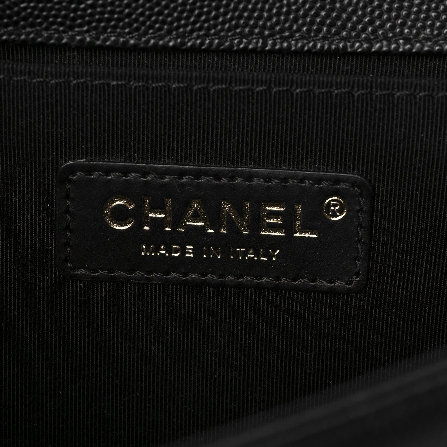 Chanel Caviar Chevron Quilted Medium Boy Flap Black 7 of 9