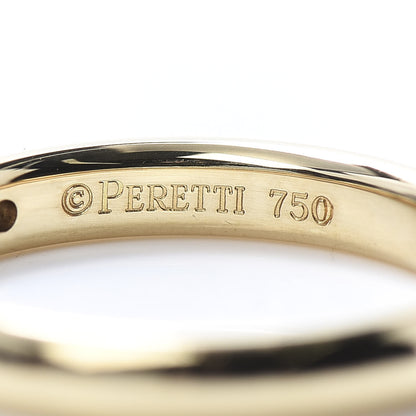Tiffany 18K Yellow Gold Diamond Elsa Peretti Band Ring 48 4.5 5 of 5
