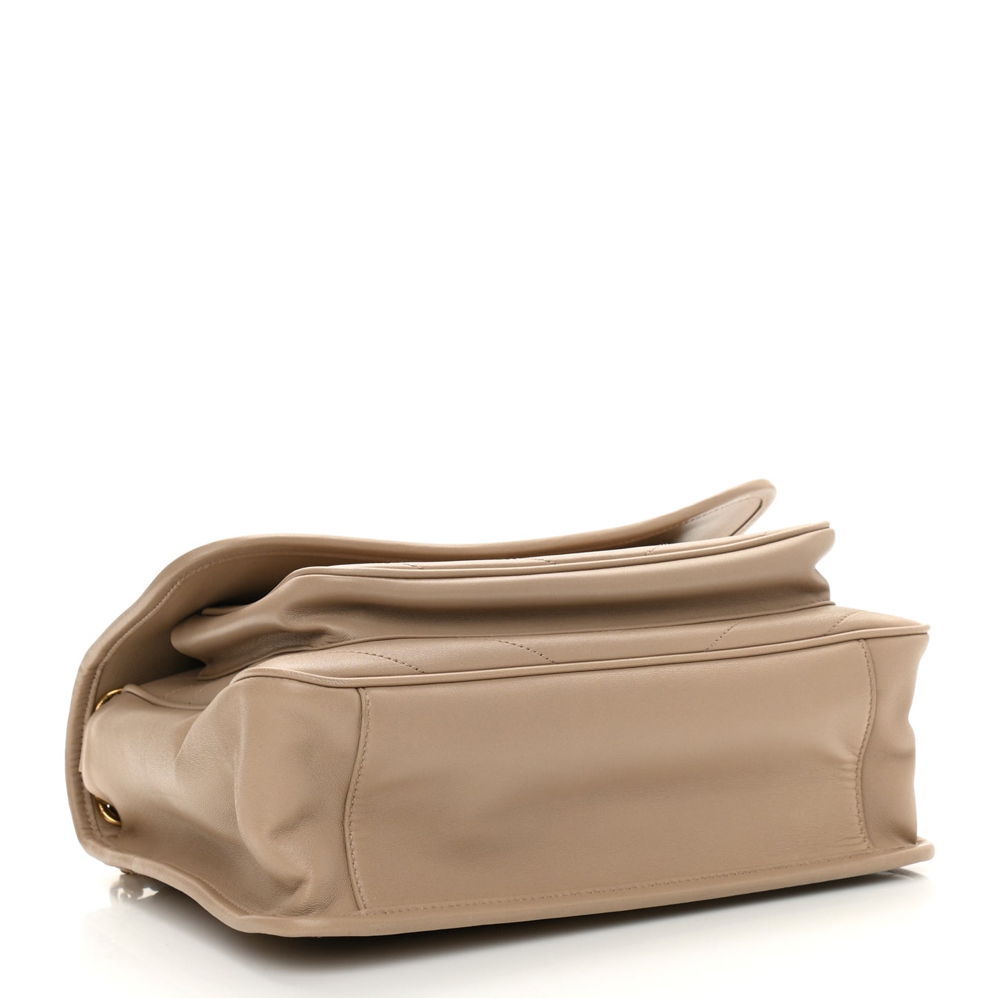 Lambskin Matelasse Monogram Medium Niki Chain Satchel Dark Beige