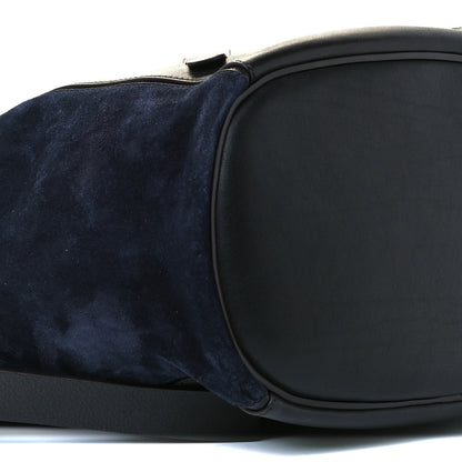 Chloe Smooth Suede Calfskin Medium Myer Double Carry Bag Black Navy 9 of 10