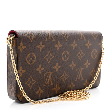 Louis Vuitton Monogram Pochette Felicie Chain Wallet Fuchsia 4 of 13