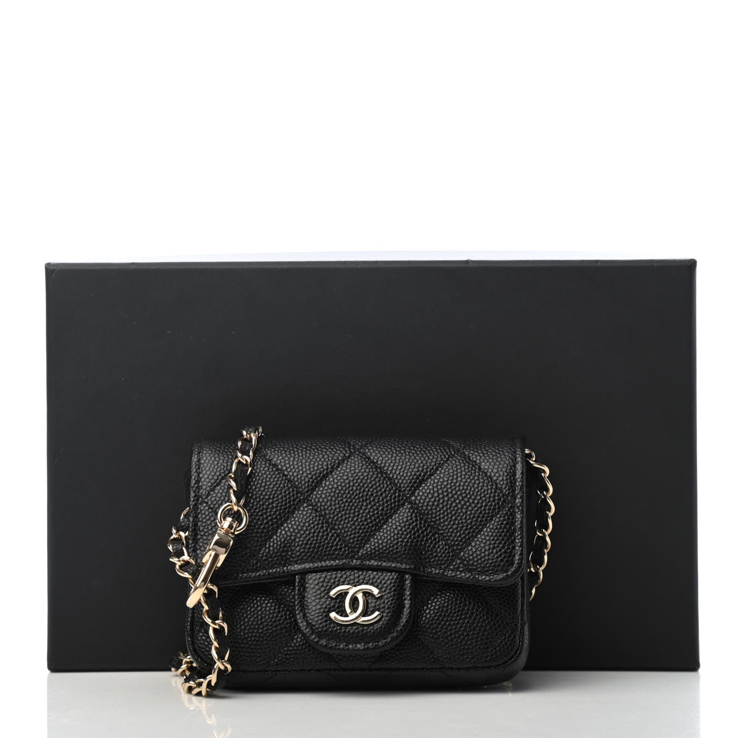 Chanel Caviar Quilted Mini Chain Belt Bag Black 8 of 8
