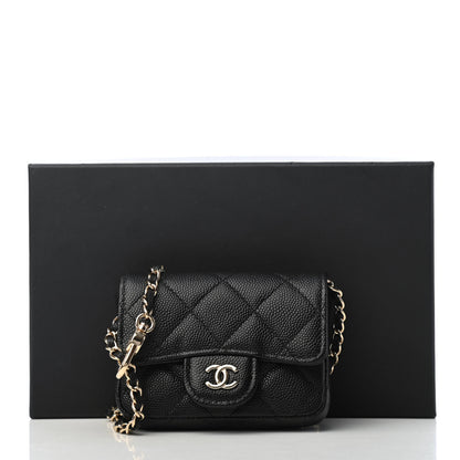 Chanel Caviar Quilted Mini Chain Belt Bag Black 8 of 8