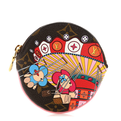 Louis Vuitton Monogram 2020 Christmas Animation Swing Ride Round Coin Purse Pink Poppy 1 of 8