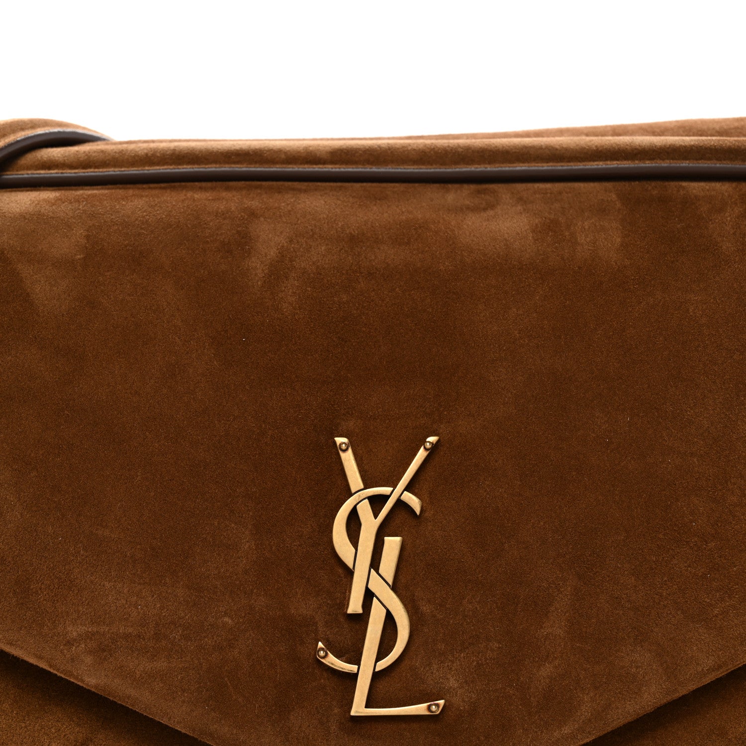 Saint Laurent Suede Large Calypso Caramel Cognac 8 of 11