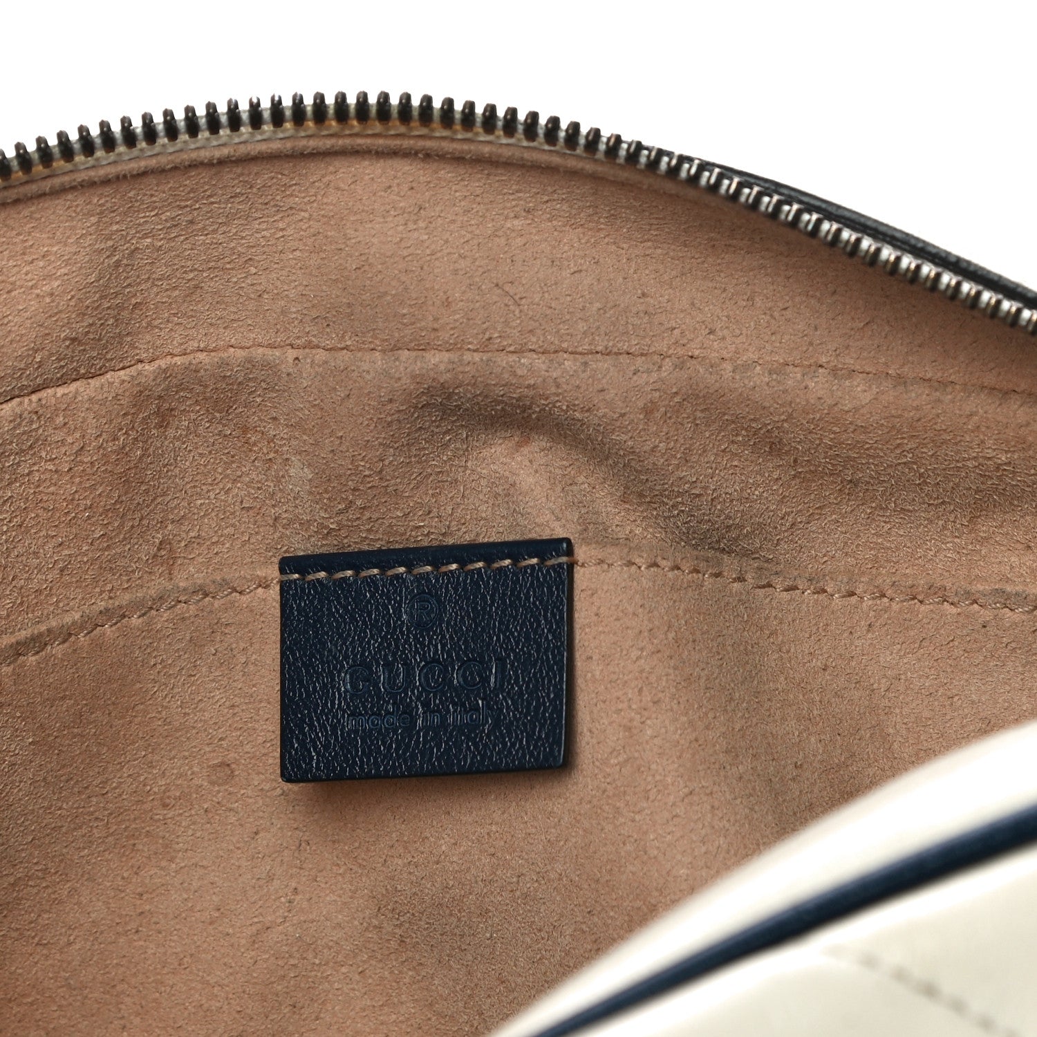 Gucci Vintage Effect Calfskin Matelasse Diagonal Small Torchon GG Marmont Chain Shoulder Bag Mystic White Blue Agata 14 of 17