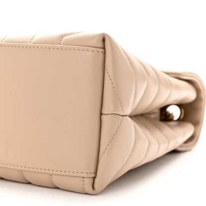 Saint Laurent Calfskin Y Quilted Monogram Medium Loulou Chain Satchel Dark Beige 10 of 10