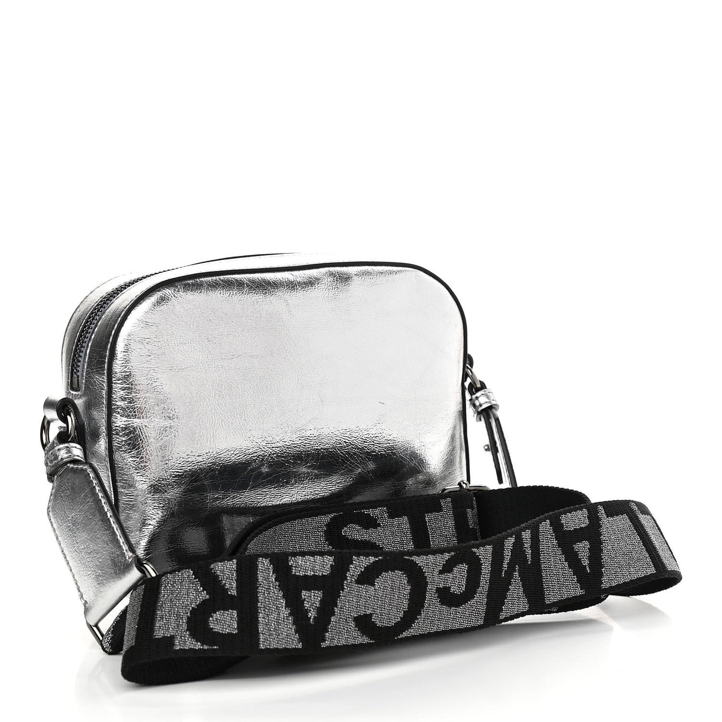 Metallic Eco Alter Nappa Mini Camera Bag Silver