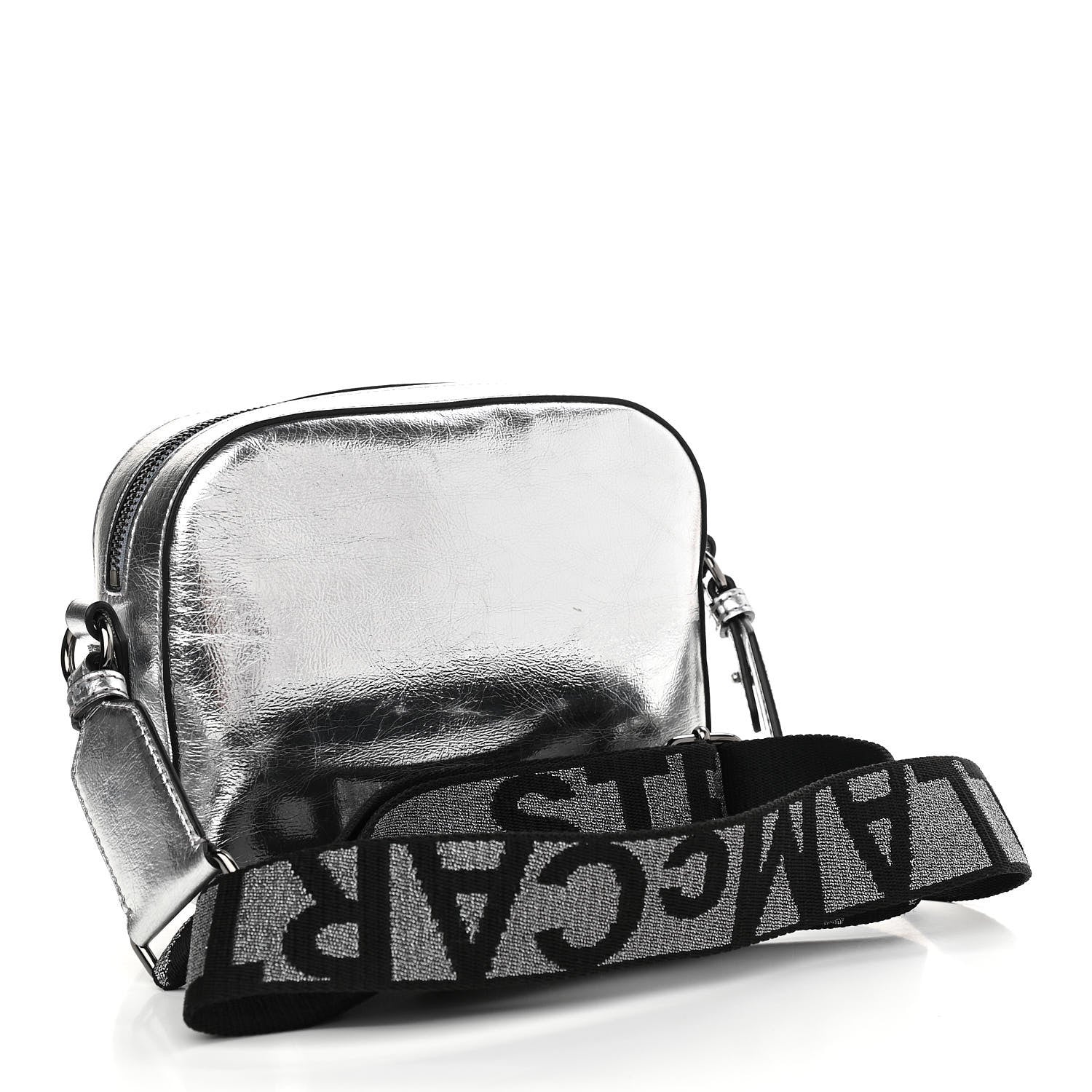 Stella McCartney Metallic Eco Alter Nappa Mini Camera Bag Silver 2 of 9