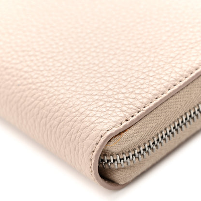 Prada Vitello Daino Triangle Zip Around Wallet Ninfea 9 of 13
