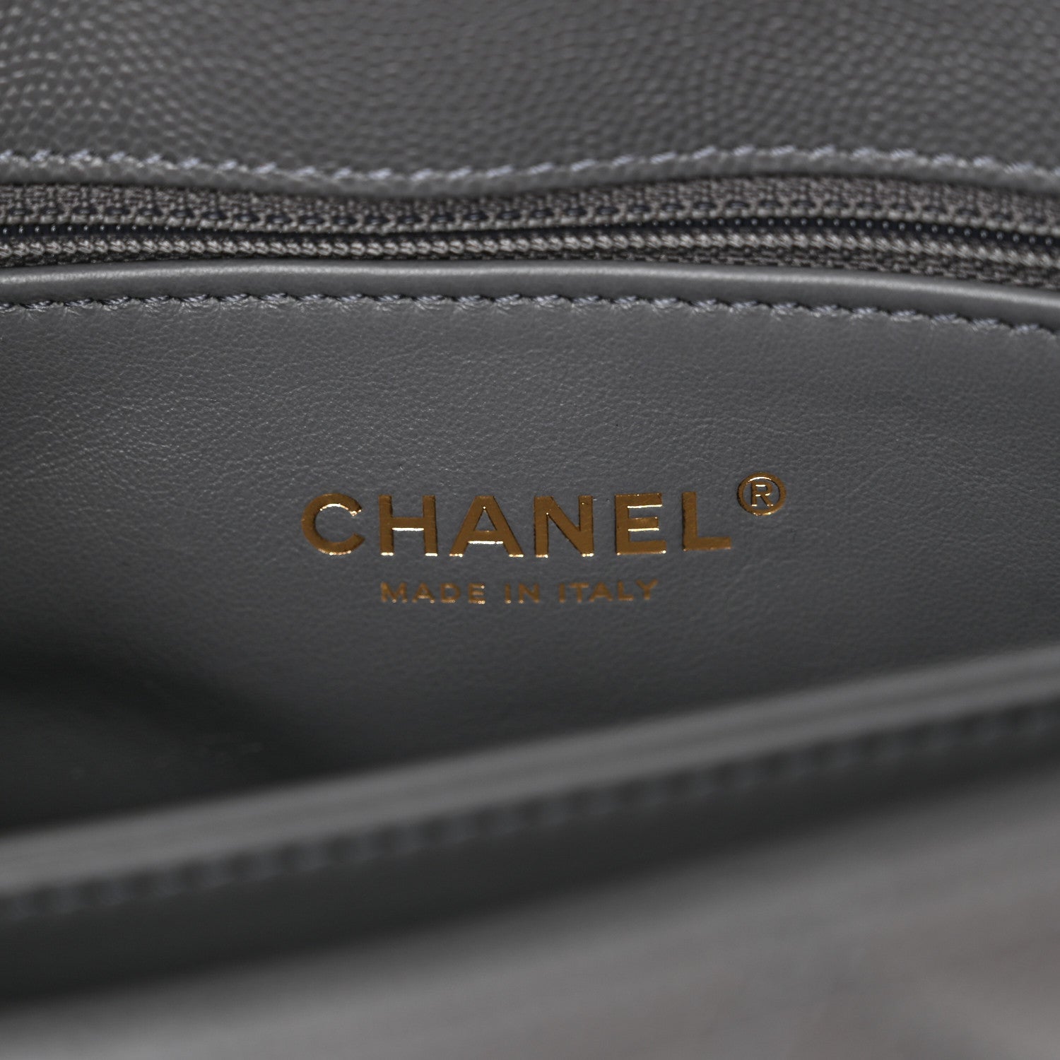 Chanel Caviar Quilted Mini Coco Handle Flap Grey 6 of 10