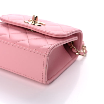 Chanel Lambskin Quilted Mini Trendy CC Clutch With Chain Pink 12 of 13