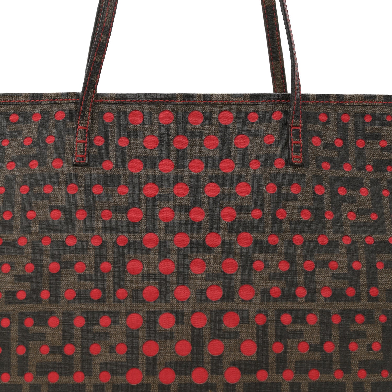 Fendi Zucca Spalmati Perforated Medium Roll Tote Tobacco 8 of 14