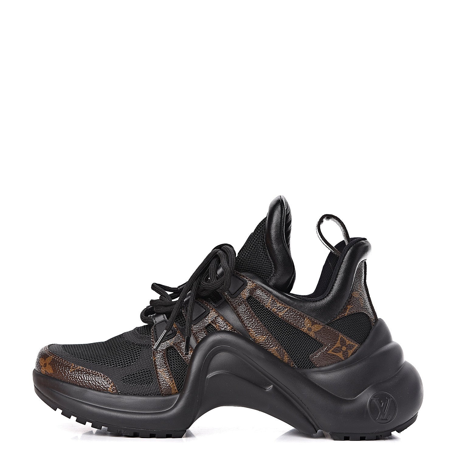Louis Vuitton Calfskin Patent Monogram LV Archlight Sneakers 38 Black 1 of 10