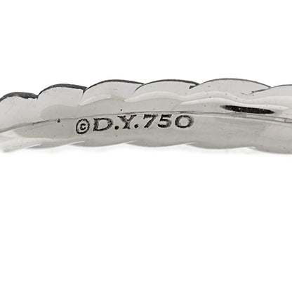 David Yurman 18K White Gold Diamond 4.5mm Stax Chain Link Pave Ring 54 7 4 of 5