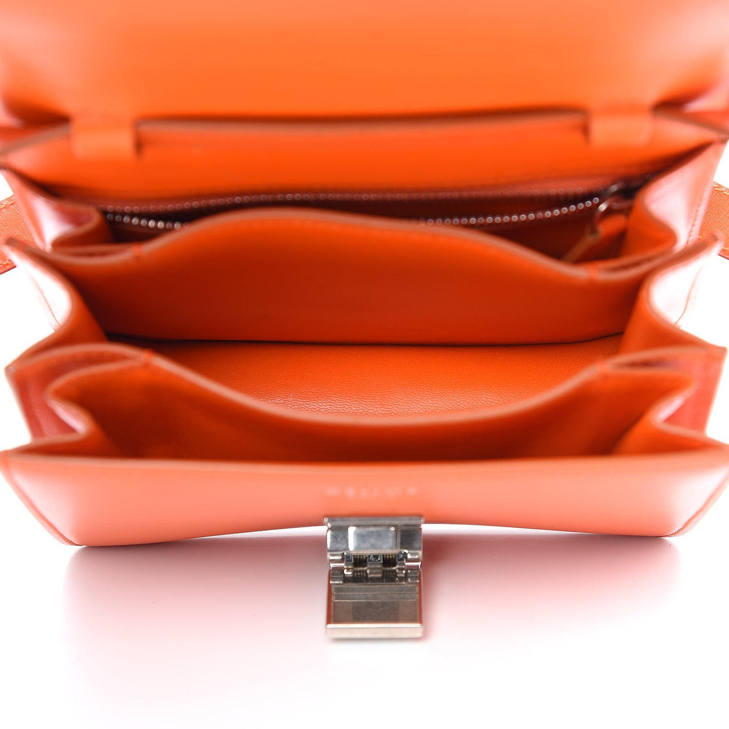 Box Calfskin Small Classic Box Flap Bag Orange