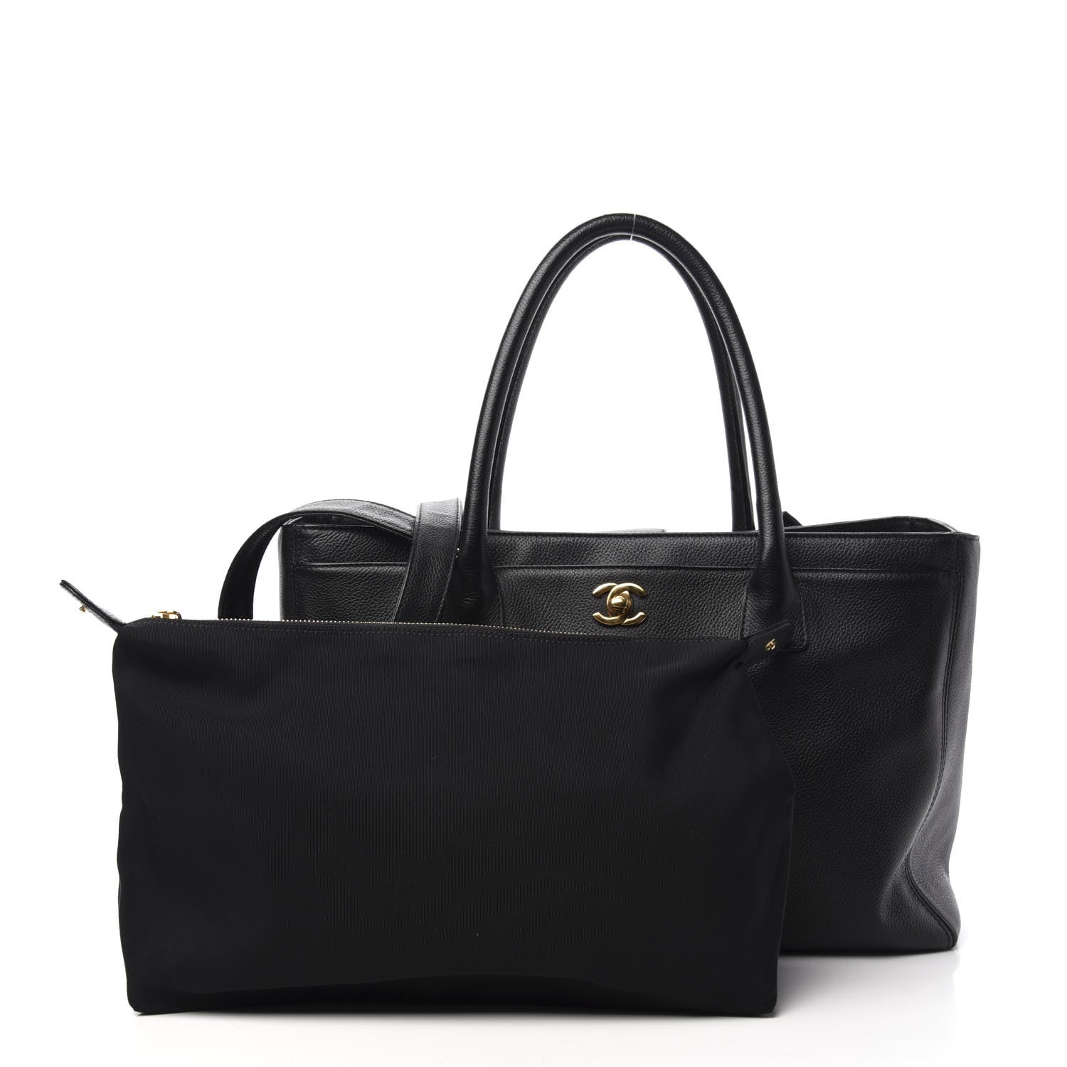 Chanel Calfskin Cerf Executive Shopper Tote Black 11 of 13