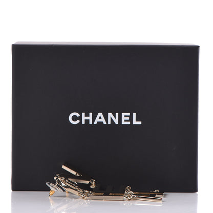 Chanel Metal Cha-Nel Logo Drop Earrings Gold 5 of 5