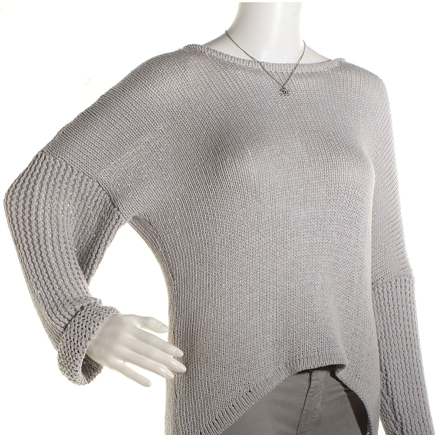 Chanel Crystal CC Timeless Necklace Silver 2 of 4