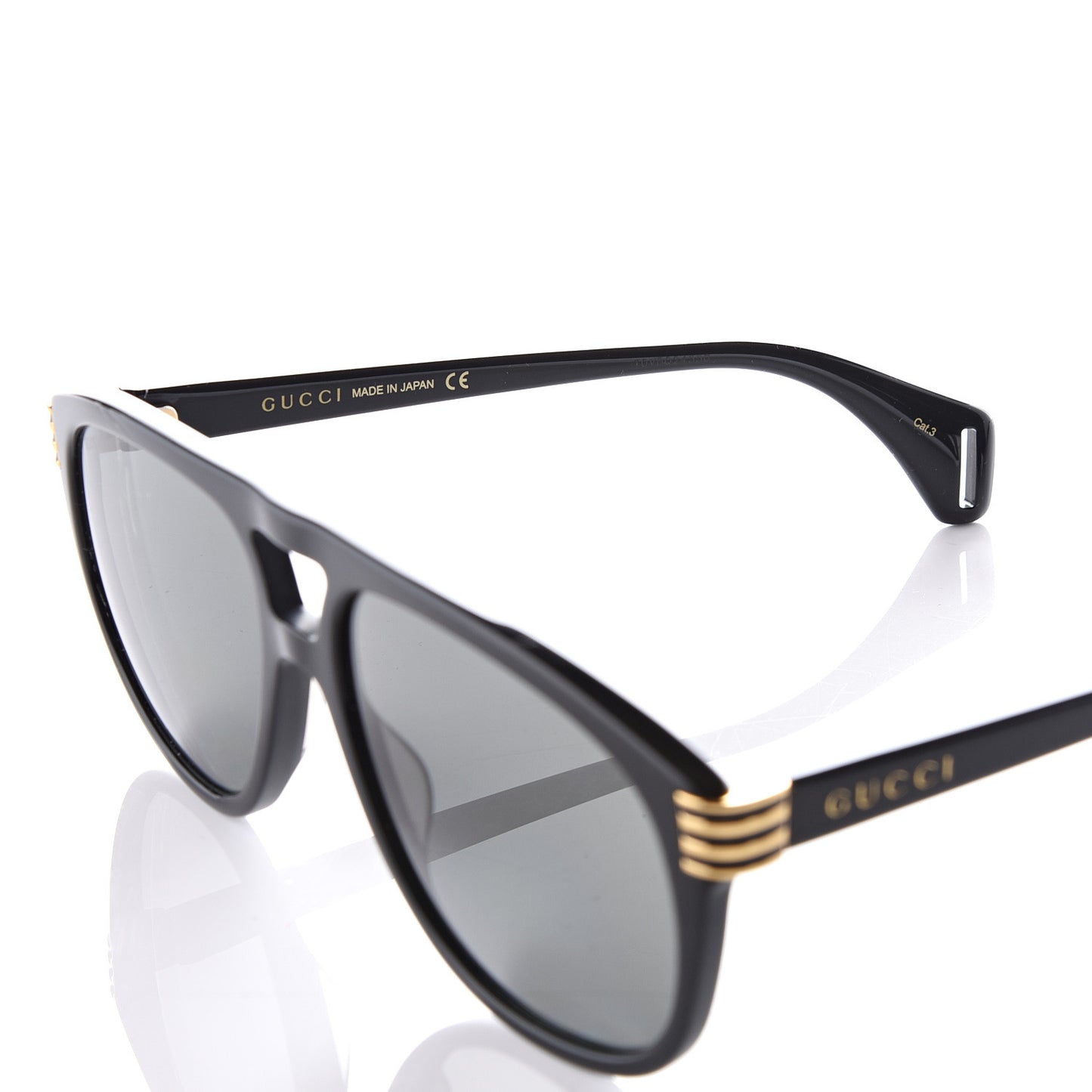 Acetate Aviator Sunglasses GG0525S Black