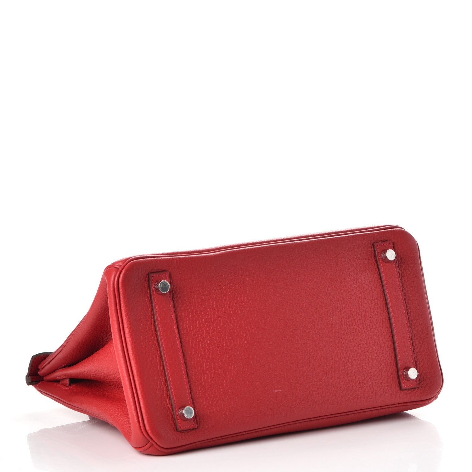 Hermes Taurillon Clemence Birkin 30 Rouge Garance 5 of 36