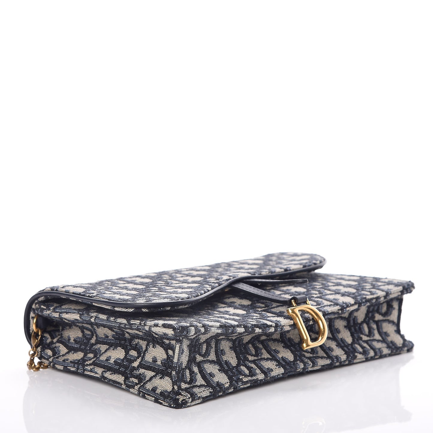 Oblique Saddle Chain Pouch Blue