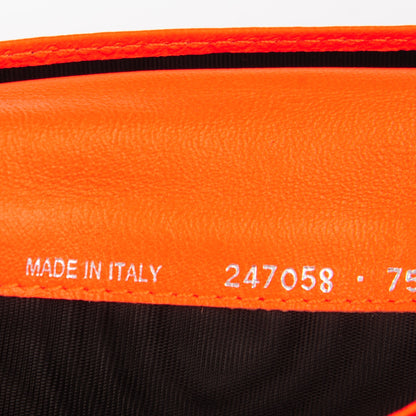 Balenciaga Calfskin Papier Platre Continental Wallet Orange Neon 7 of 8