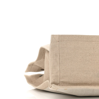 Saint Laurent Linen Calfskin Rive Gauche Tote Optic White 10 of 11