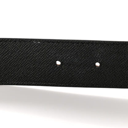 Louis Vuitton Calfskin Monogram 30mm LV Initiales Reversible Belt 80 32 Black 8 of 9