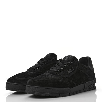 Louis Vuitton Suede Mens LV Trainer Sneakers 8 Black 3 of 5
