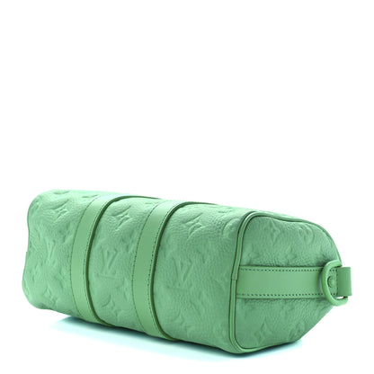 Louis Vuitton Monogram Taurillon Keepall Bandouliere 25 Minty Green 8 of 11