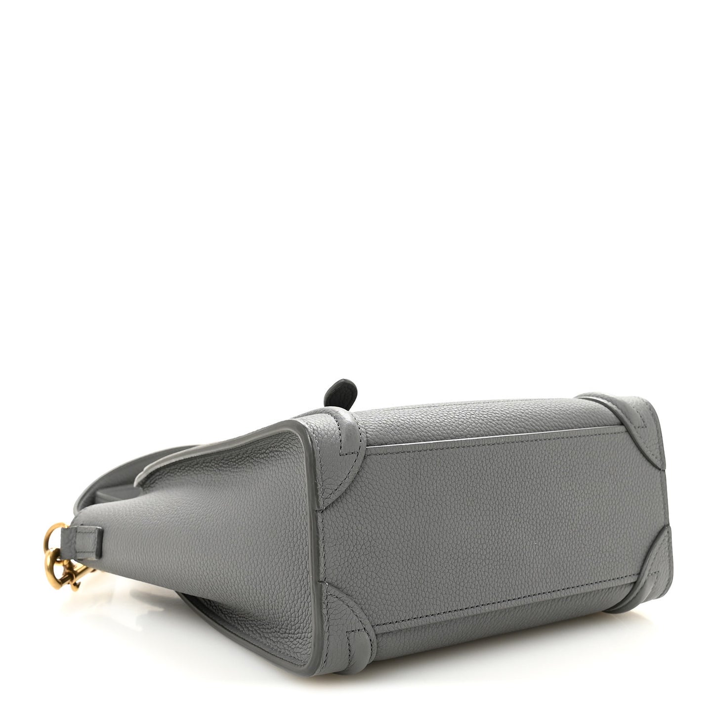 Drummed Calfskin Nano Luggage Kohl