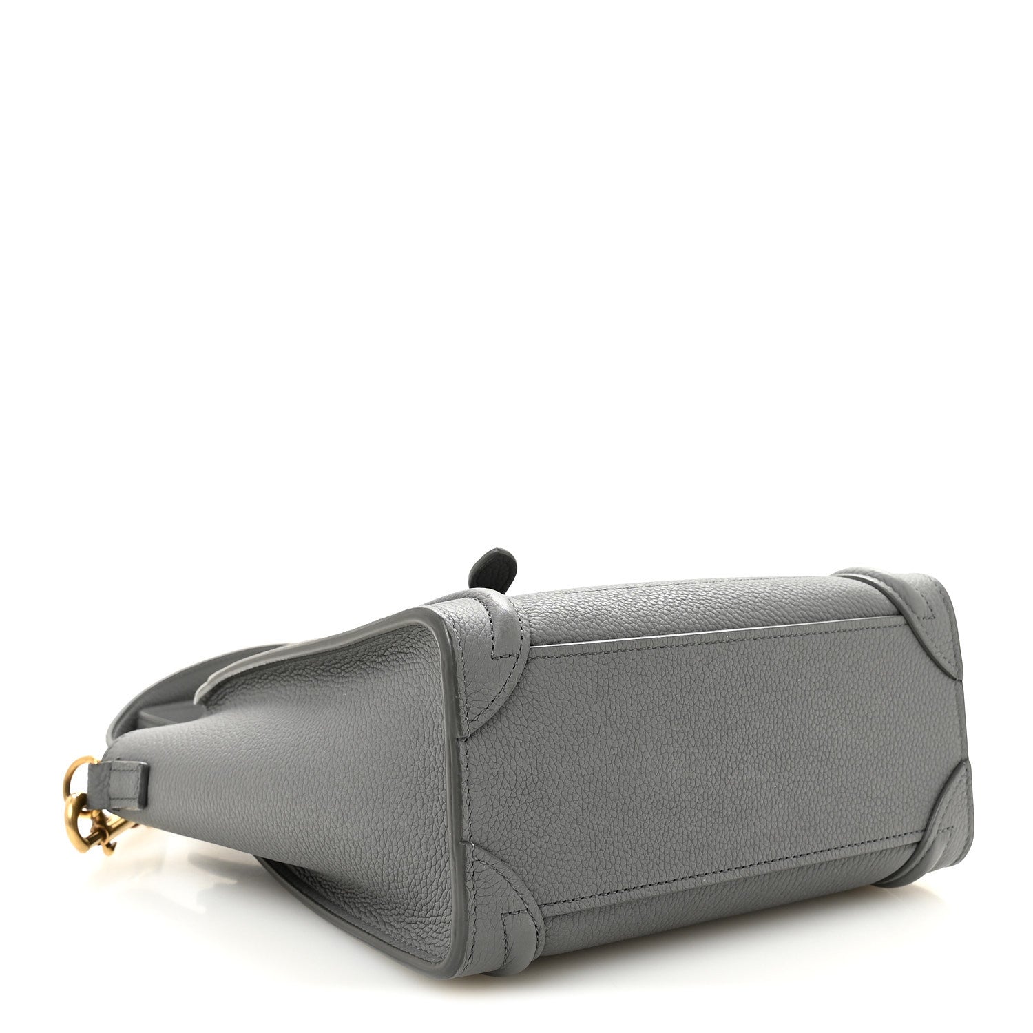 Celine Drummed Calfskin Nano Luggage Kohl 4 of 11