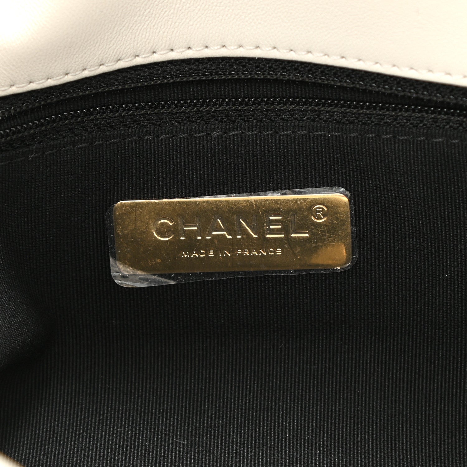 Chanel Lambskin Quilted Large Chanel 19 Flap White 6 of 10