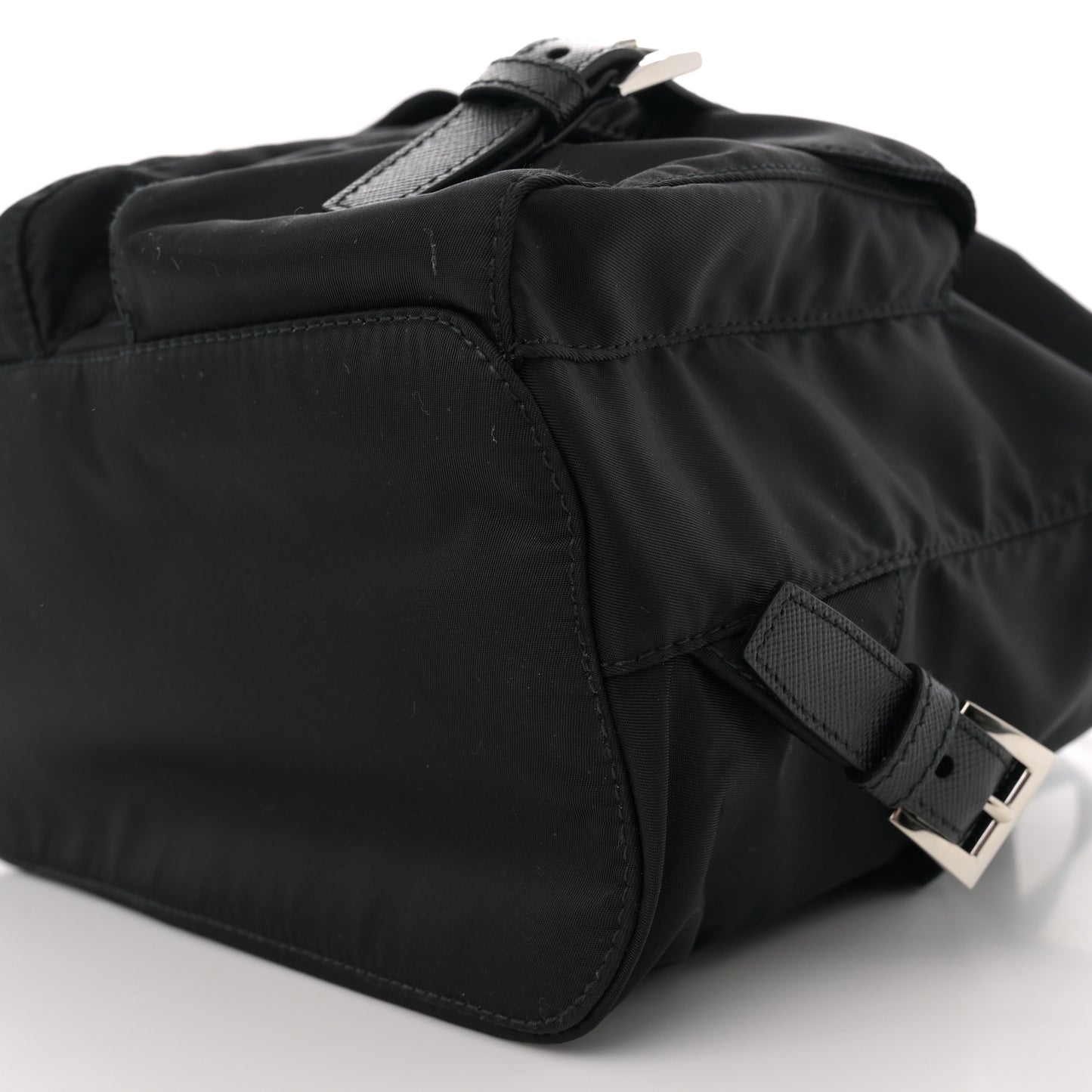Tessuto Nylon Saffiano Small Backpack Black