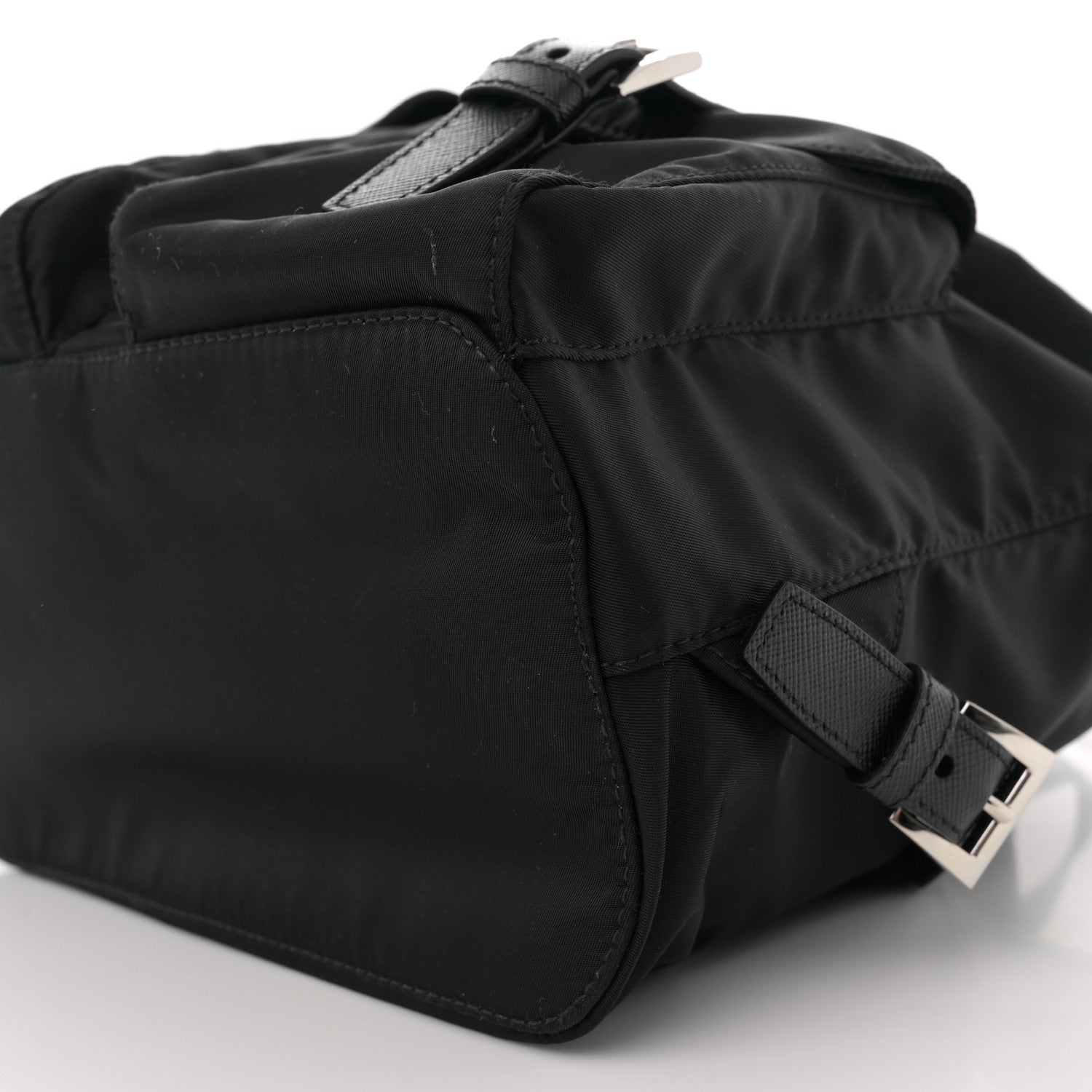 Prada Tessuto Nylon Saffiano Small Backpack Black 10 of 11