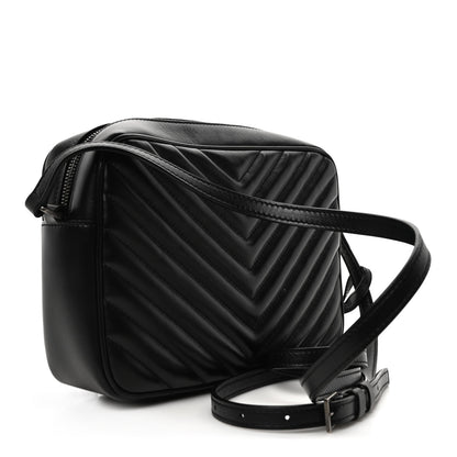 Saint Laurent Calfskin Matelasse Monogram Lou Camera Bag Black 3 of 10